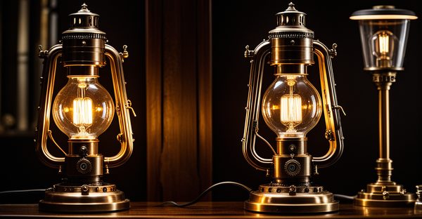 Explore stunning steampunk lamps: vintage charm awaits